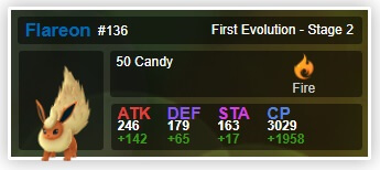 flareon pokemon stats