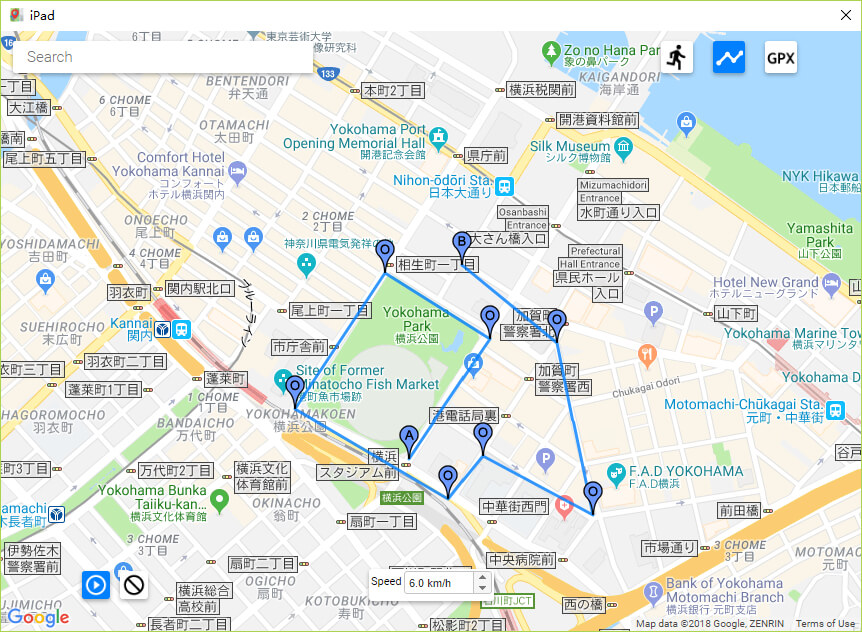 Using custom route or GPX file to simulate movement on iSpoofer