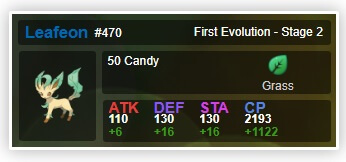 leafeon pokemon stats
