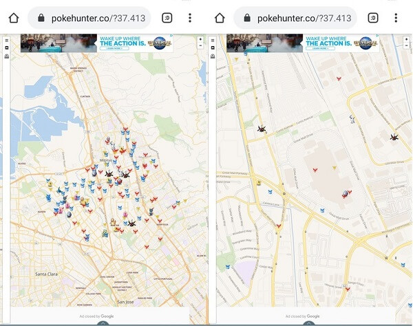 map pokemon go