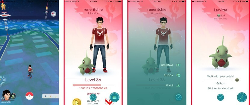 Pokémon Buddy spazieren gehen, um Pokémon-Bonbons zu verdienen