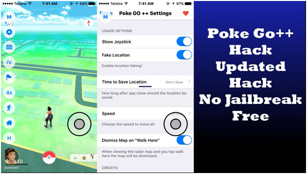 حيل pokemon go على  ios 10.