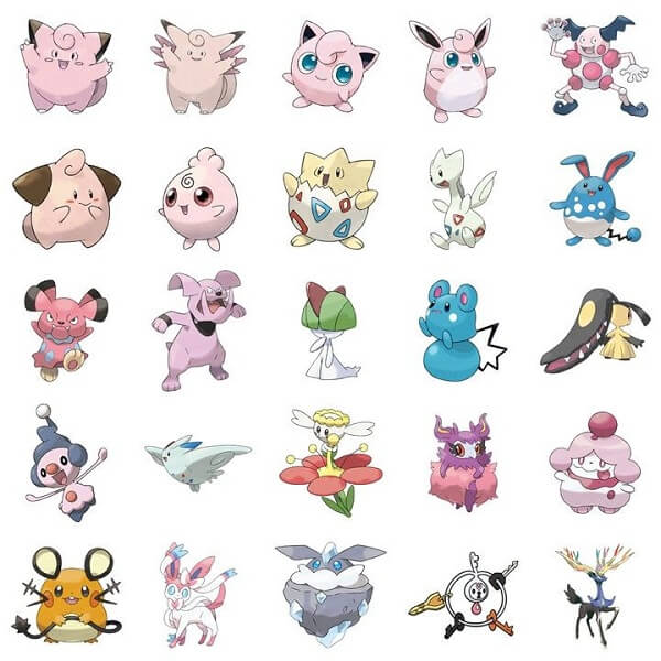 Todos os Pokémons tipo fada 