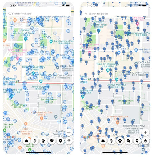 aplicación de mapa de radar de wecatch