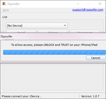 iSpoofer screenshot