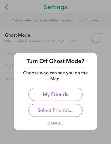 Snapchat ort faken iphone