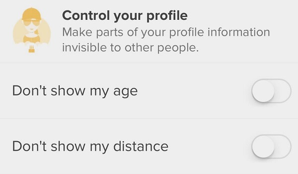 tinder hide age