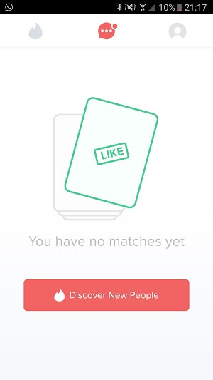 لا يوجد تطابقات على tinder