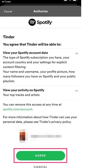tinder free spotify code