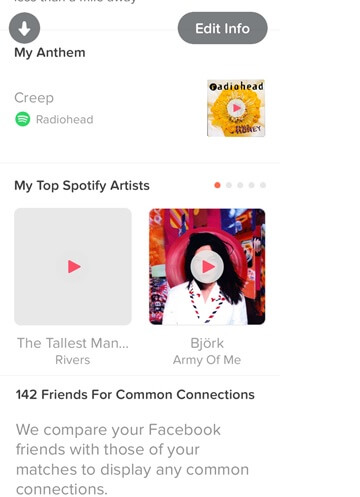 Spotify tinder change artists on top to [Tinder] Wrong