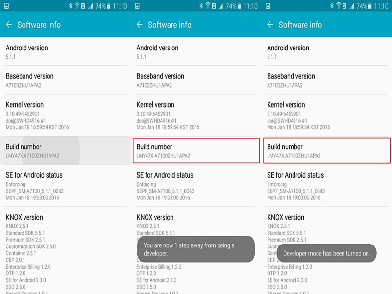 Entwickleroptionen für Ihr Handy aktivieren