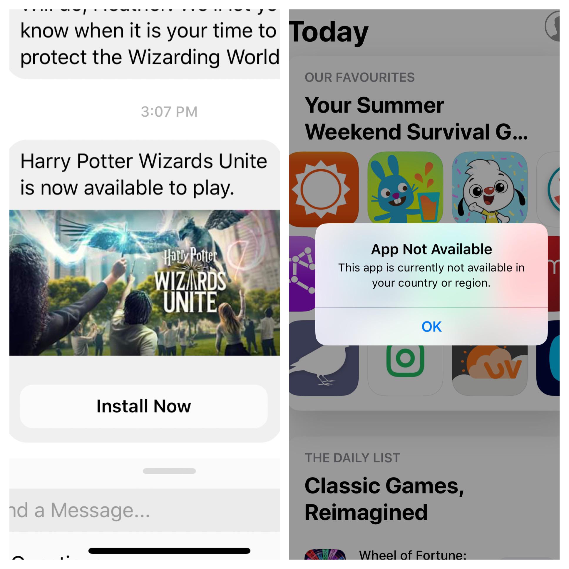 instale o app harry potter wizards unite